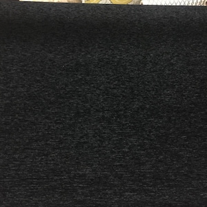 Cotton Terry Chenille Fabric by the Yard - Black (TC0509-596) 