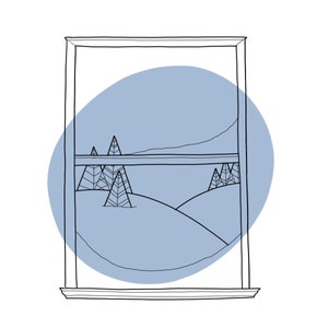 Winter View - Gray Blue