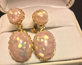 1950's Confetti Lucite Earrings