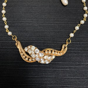 Vintage Pearl and Crystal Choker: Hand-Wired Bridal Necklace