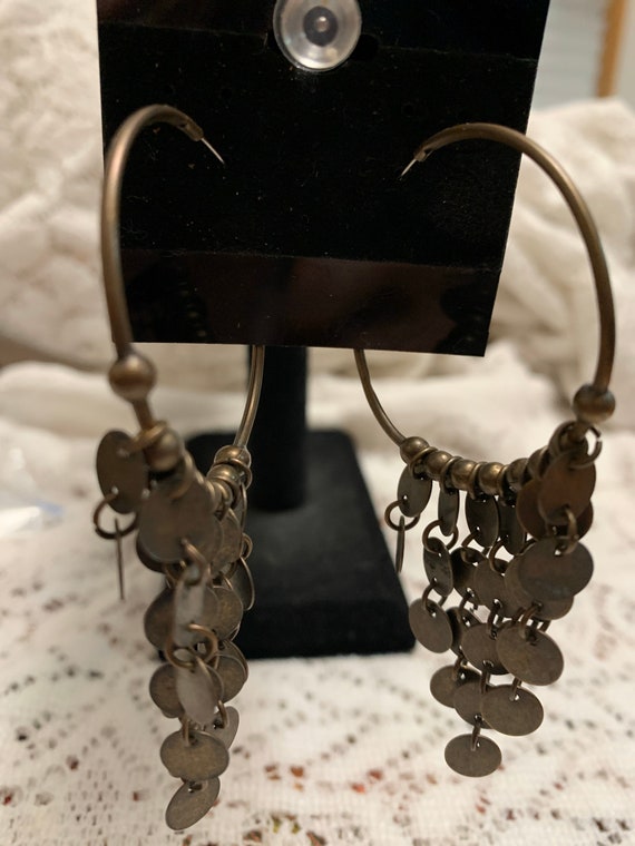 Hippie Style Brass Dangle Earrings. - image 6