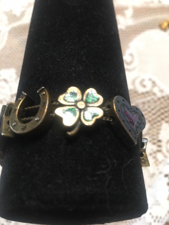 Brass Lucky Slider Charm Bracelet by Avon