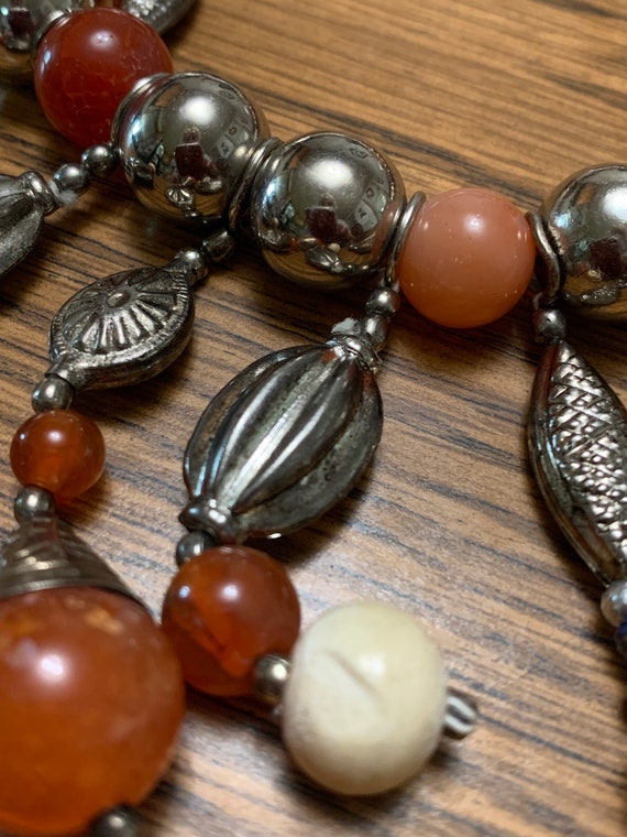 Political Gemstones Necklace; Boho Style, Semi Pr… - image 10