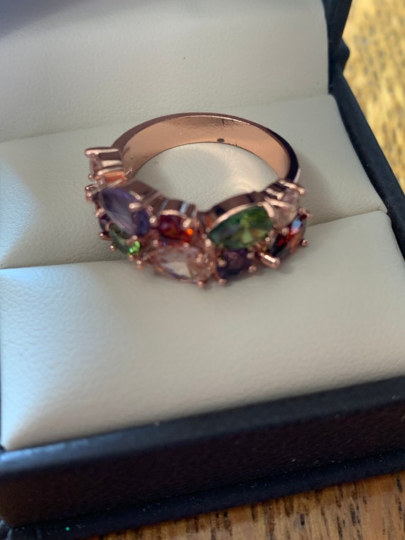 Teardrop Crystals Multicolors Ring - image 3