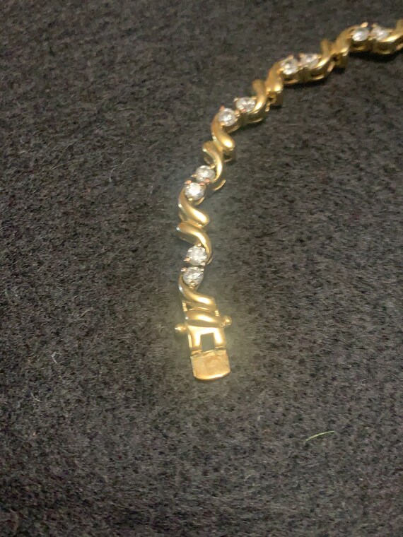 Gold with Crystals Bracelet - image 9