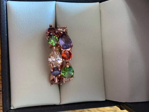 Teardrop Crystals Multicolors Ring - image 6