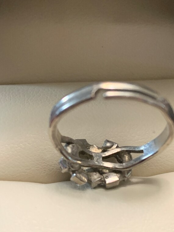 Interlocking Rhinestones Silver Ring - image 6