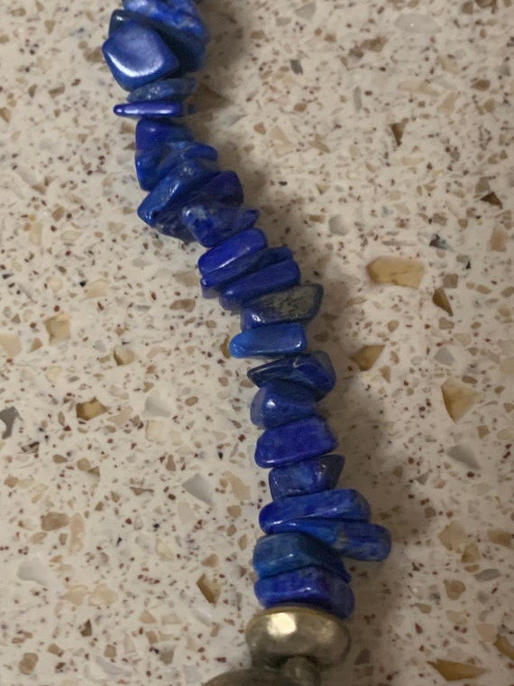 Lapis Lazuli and Brass Beads Necklace - image 10