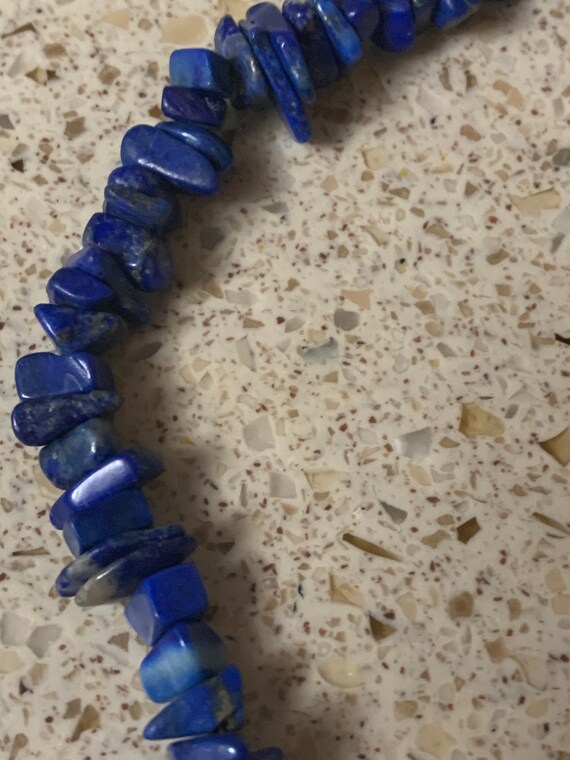 Lapis Lazuli and Brass Beads Necklace - image 9