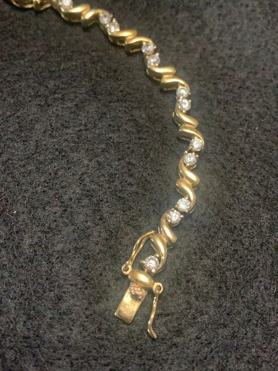 Gold with Crystals Bracelet - image 8