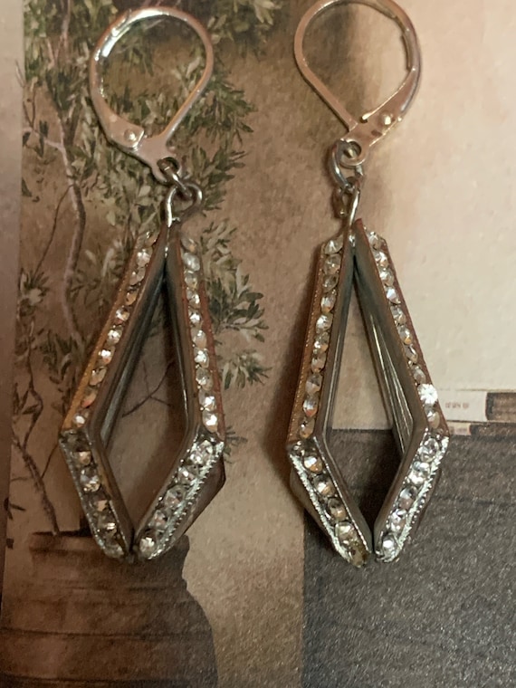 Prism Rhinestone Art Deco Earrings