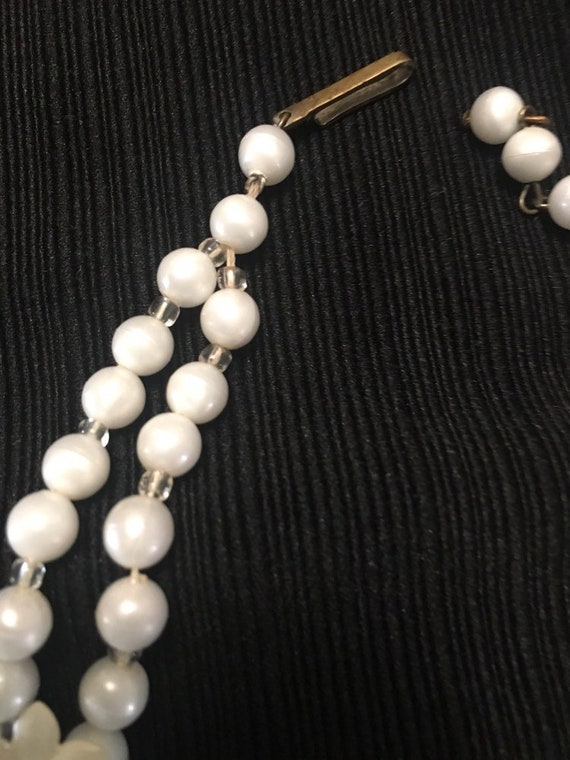 Vintage Pearl, Mother of Pearl and Crystals Neckl… - image 6