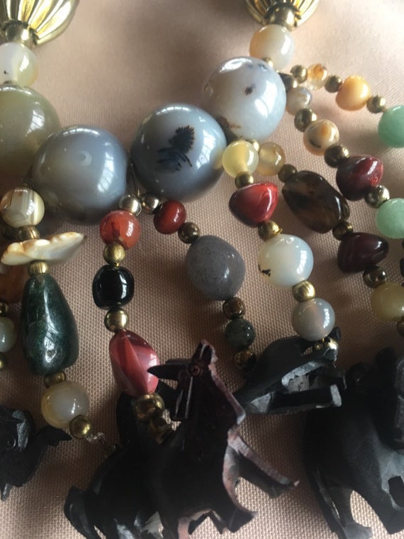 Semi Precious Stones Necklace; BoHo Style -Free S… - image 2