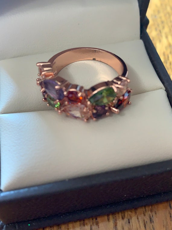 Teardrop Crystals Multicolors Ring - image 5