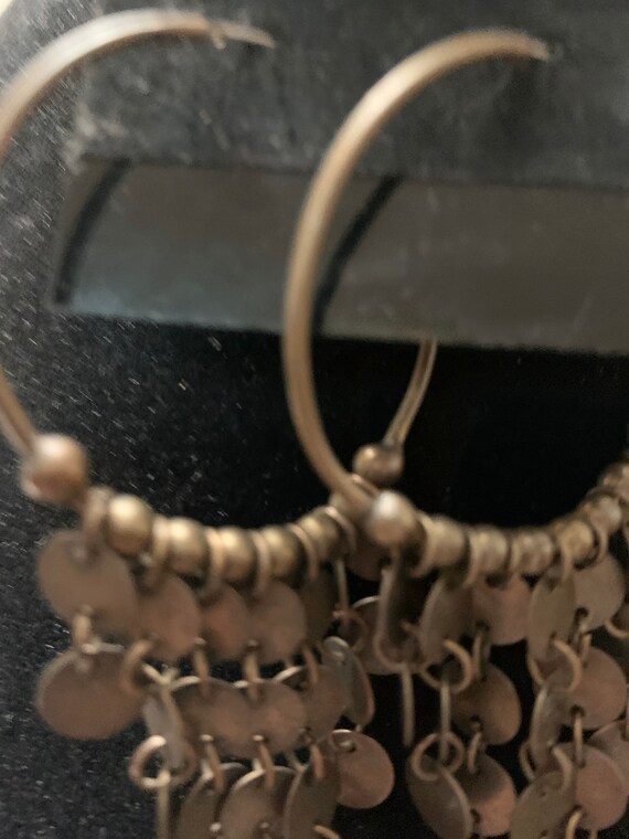 Hippie Style Brass Dangle Earrings. - image 9