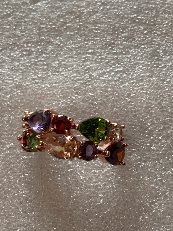 Teardrop Crystals Multicolors Ring - image 1