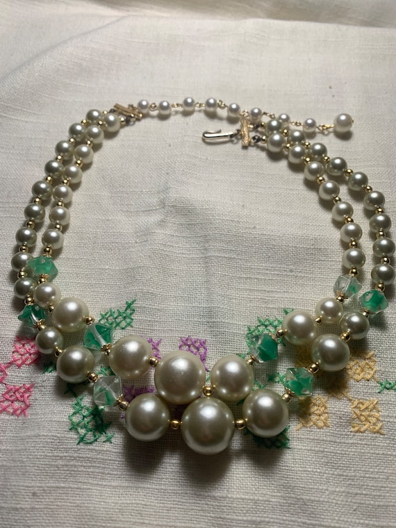 Givre Beads Stunning Necklace signed Japan