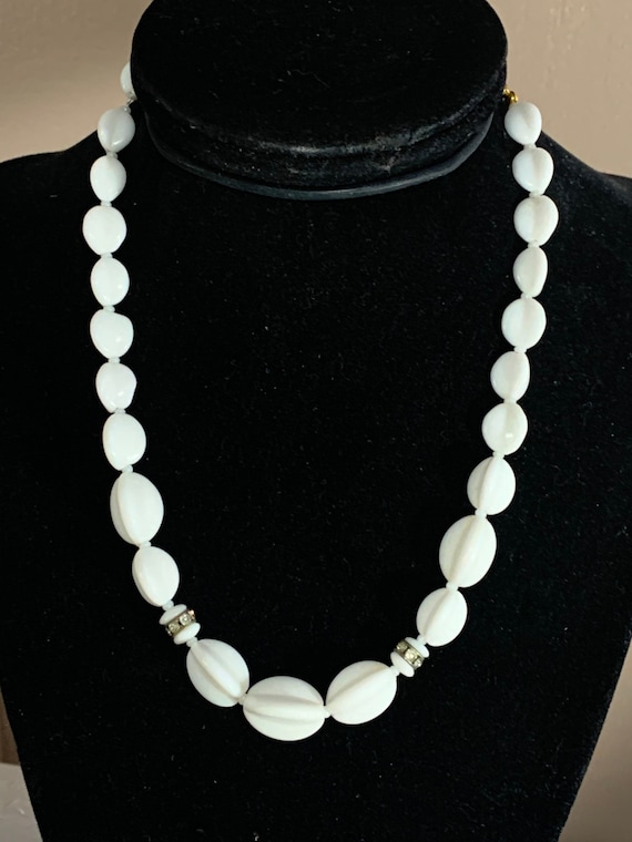 West Germany White Lucite Choker