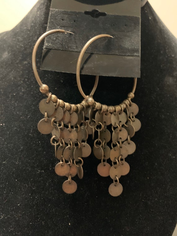 Hippie Style Brass Dangle Earrings. - image 10