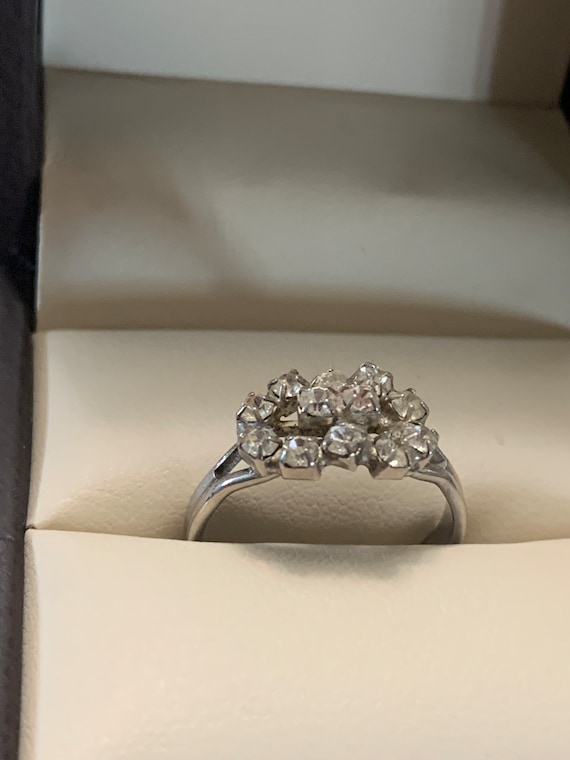 Interlocking Rhinestones Silver Ring - image 2