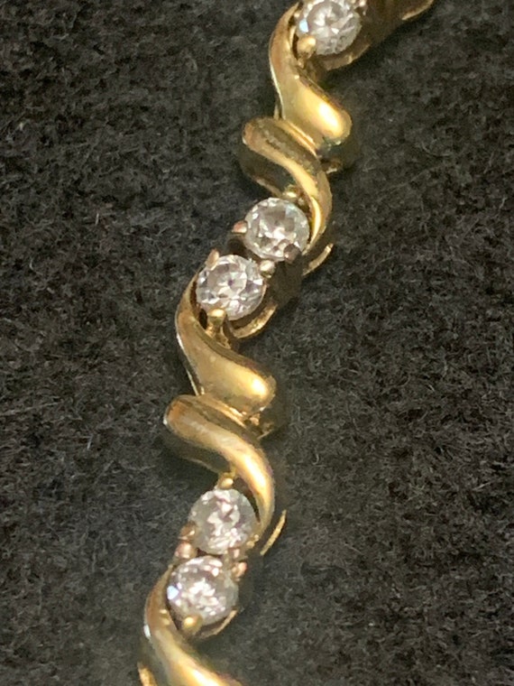Gold with Crystals Bracelet - image 1