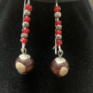Buckeye Earrings- Handmade