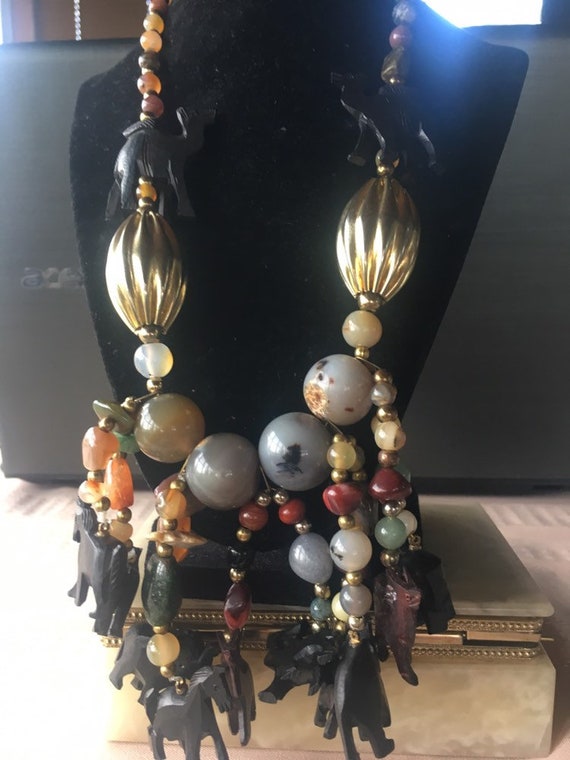 Semi Precious Stones Necklace; BoHo Style -Free S… - image 3