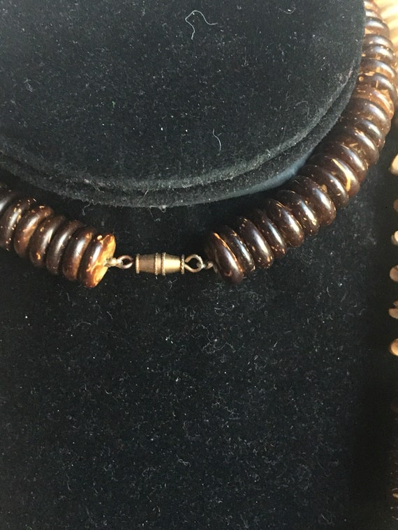 Wooden Elephant Necklace: Carved Beads, Mother of… - image 8