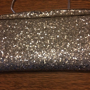 Silver Sequins Evening Bag