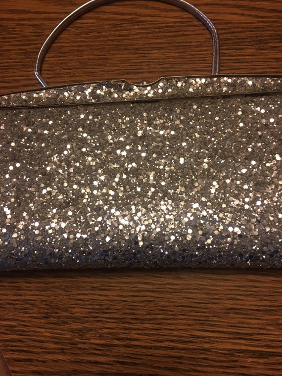 Silver Sequins Evening Bag - image 1