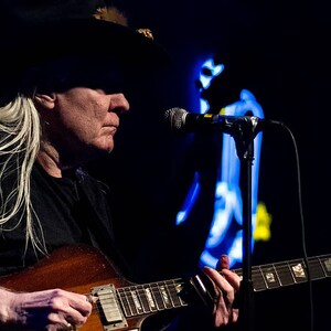 Johnny Winter Concert Print: Blues Master with Gibson Thunderbird