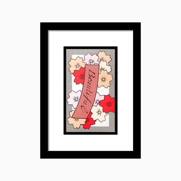 Japanese art prints, pop art, flowers, animals, botanical art, retro, traditional, playing card, Hanafuda