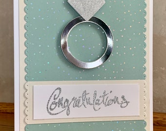 Engagement Card-Handmade Engagement Card-Congrats on Your Engagement-Engagement Congratulations-Engagement Wishes-Happily Engaged