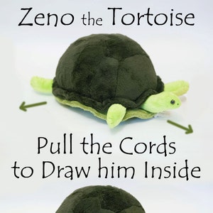 Turtle Softie PDF Sewing Pattern- Interactive soft toy that goes In and Out // Zeno the Tortoise
