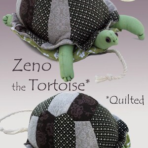 Turtle Softie PDF Sewing Pattern- Interactive Soft Toy That Goes in and ...