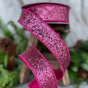 Farrisilk Ribbon, pink Candy ribbon, light pink ribbon, glitter