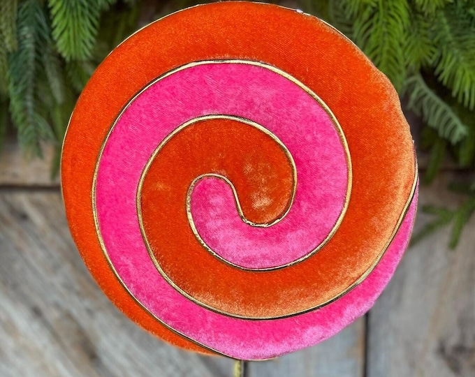 23" Halloween Lollipop, Pink Orange Lollipop, Halloween Floral Pick, Lollipop, Halloween Wreath Supply, 57115PKOR