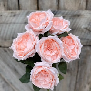 19&quot; Blush English Garden Rose, Artificial Rose Bush, Rose Bush, Floral Rose Bush, Blush Pink Rose Bush, 84054BLUSH.PK