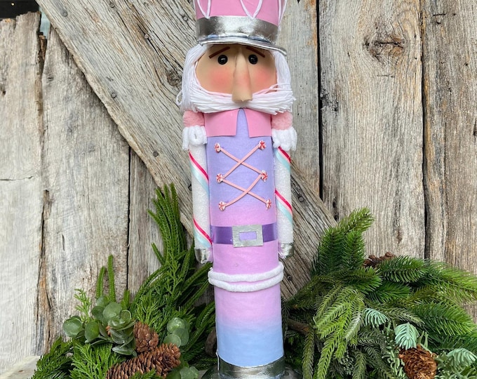 22" Pink Lavender Nutcracker, Sweet Shop Nutcracker, Nutcracker Decor, Pink Nutcracker, Nutcracker Character, Table Top Decor