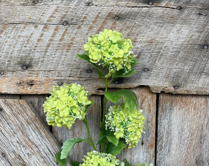 32" Green Snowball Hydrangea Spray, Artificial Hydrangea Florals, Green Hydrangea Spray, Snowball Hyndrangeas, 79421