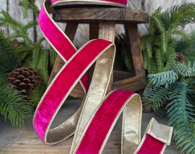 1” Hot Pink Velvet Ribbon
