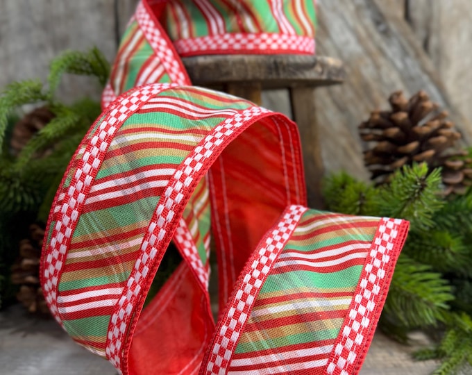 2.5" Traditional Christmas Plaid Ribbon
