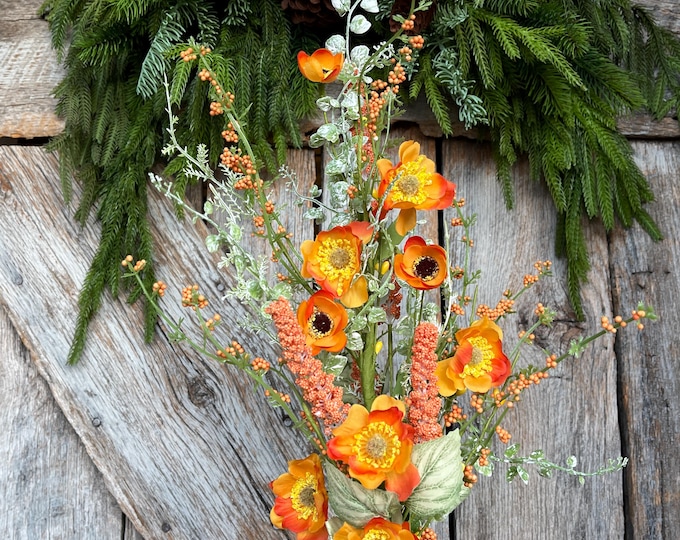30" Orange Wildflower Filler Bush