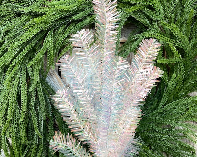Iridescent Pine Christmas Spray: 24" Tree Topper Pick
