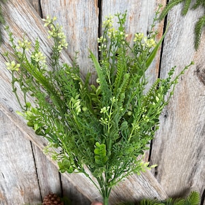 18&quot; Mixed Greenery Bush, Plastic Greenery Bush, Greenery Filler Bush, Wreath Filler Bush, Artificial Greenery Bush, 82376