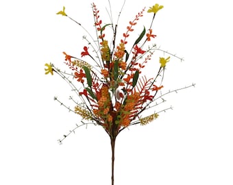 24" Orange Yellow Red Bush, 60919, Fall Bush, Orange Fall Bush, Fall Greenery, 63526-ORYELRD