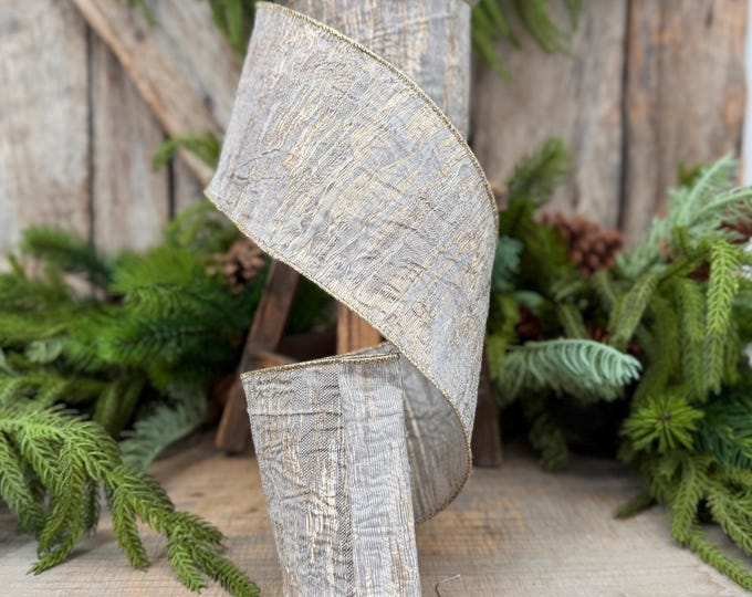 4" Pewter RIbbon, Farrisilk Ribbon