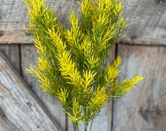 20" Greenery Bush, Yellow Green Rosemary Bush, Artificial Greenery Bush, SPring Greenery Bush, Plastic Greenery Bush, 57183
