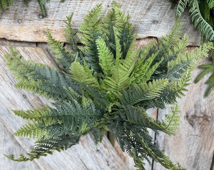 16" Fern greenery bush, MIxed Greenery Bush, Everyday bush, fern bush, craft supply, wreath supply, home decor, greenery, floral bush