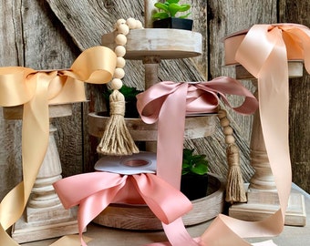 50 yards, Satin Ribbon, Wedding Ribbon, Prom Ribbon, Double Faced Satin, Blush Tones, Rose Gold ribbon